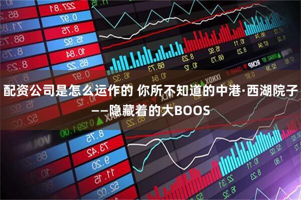 配资公司是怎么运作的 你所不知道的中港·西湖院子——隐藏着的大BOOS